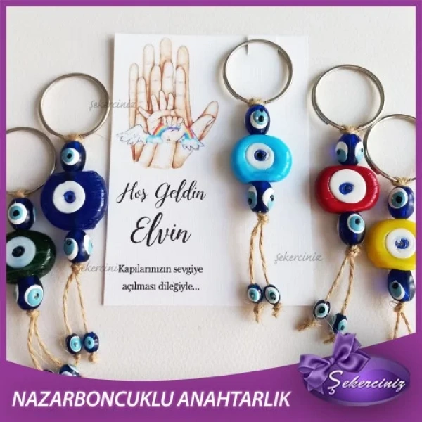 Bebek Şekeri Nazar Boncuğu Anahtarlık - BB064