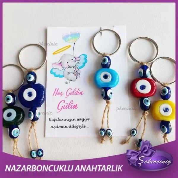 Nazarboncuklu Hediyelik Anahtarlık, Bebek Hediyelikleri - BB065