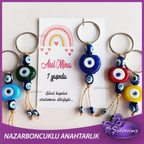 Nazarboncuklu Hediyelik Anahtarlık, Bebek Hediyelikleri - BB068