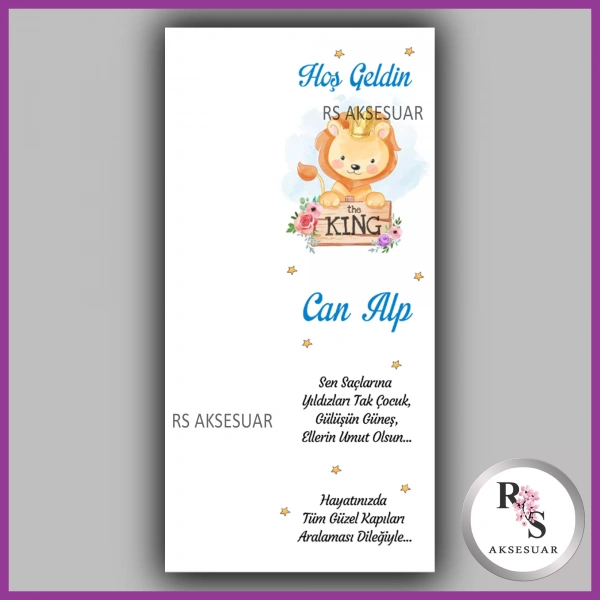 Hediyelik Kartı - Bebek, Doğum Günü Fon Kartı -rs04