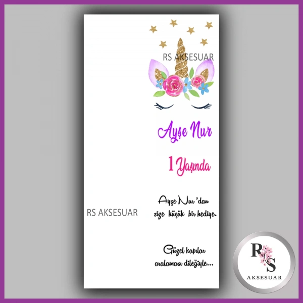 Hediyelik Kartı - Bebek, Doğum Günü Fon Kartı -rs05