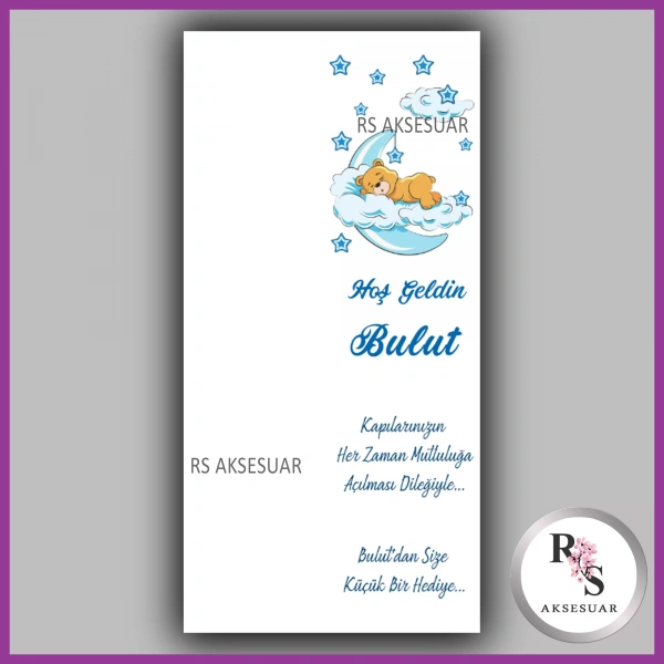 Hediyelik Kartı - Bebek, Doğum Günü Fon Kartı -rs06