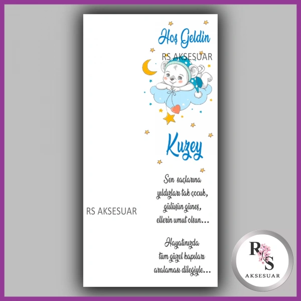 Hediyelik Kartı - Bebek, Doğum Günü Fon Kartı -rs07