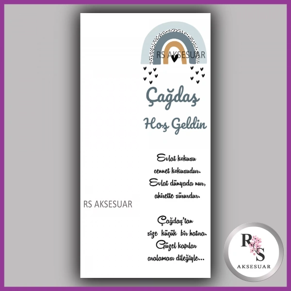 Makrome Anahtarlık İsim Kartı - rs10