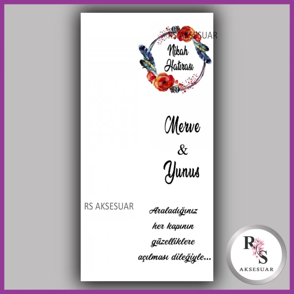 Makrome Anahtarlık İsim Kartı - rs11