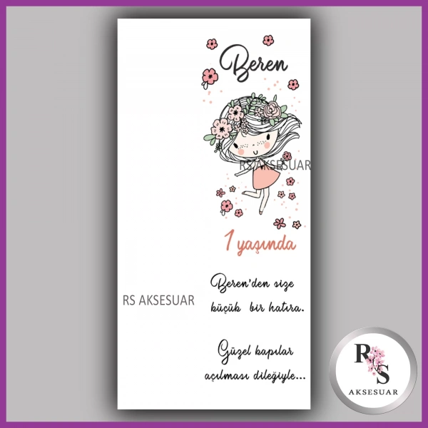 Hediyelik Kartı - Bebek, Doğum Günü Kişiye Özel Kart -rs16