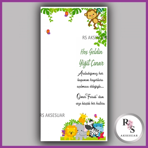Hediyelik Kartı - Bebek, Doğum Günü Sunum kartı -rs22