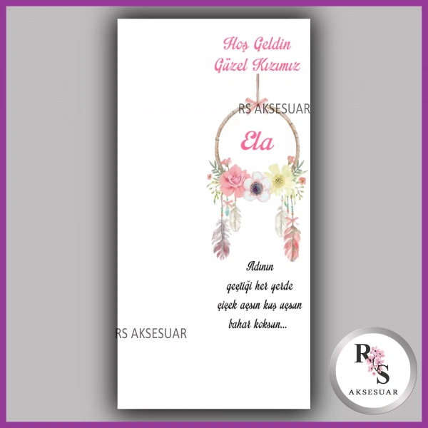 Makrome Anahtarlık İsim Kartı - rs24