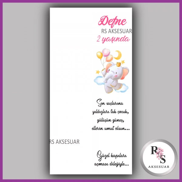 Hediyelik Kartı - Bebek, Doğum Günü Fon Kartı - rs33