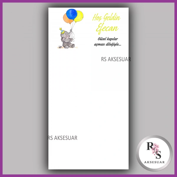 Hediyelik Kartı - Bebek, Doğum Günü Fon Kartı - rs35