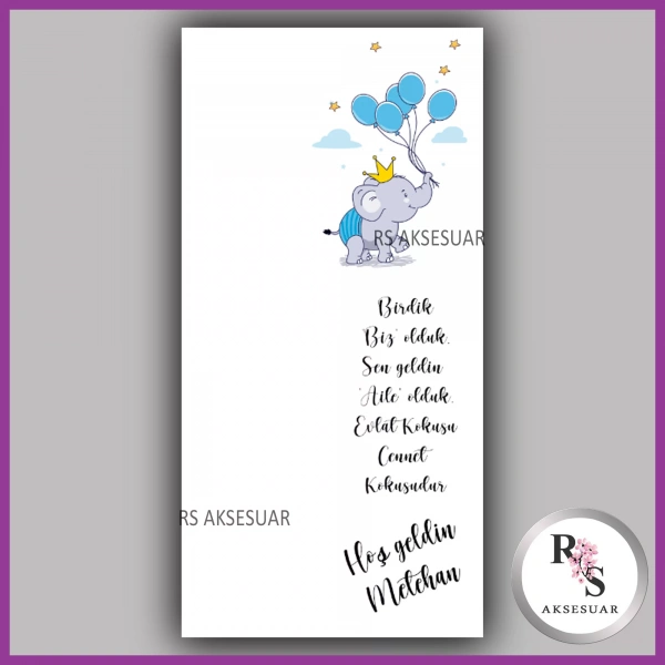 Hediyelik Kartı - Bebek, Doğum Günü Fon Kartı - rs39