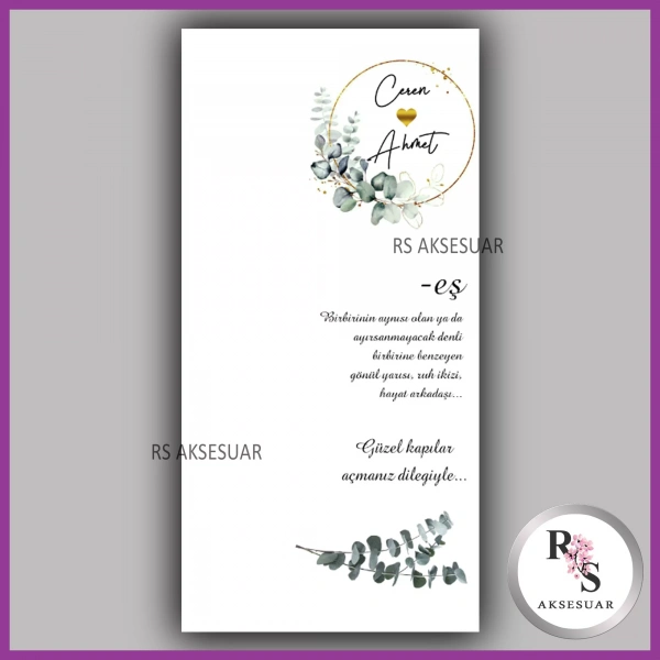 Makrome Anahtarlık İsim Kartı -rs49