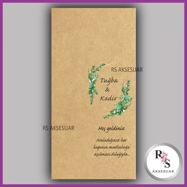 Makrome Anahtarlık İsim Kartı -rs54