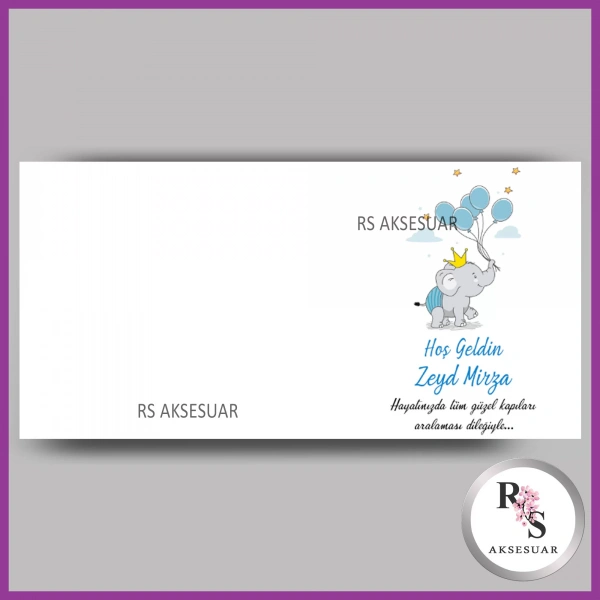 Hediyelik Kartı - Bebek, Doğum Günü Fon Kartı - rs55