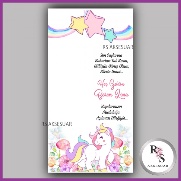 Hediyelik Kartı - Bebek, Doğum Günü Fon Kartı - rs57