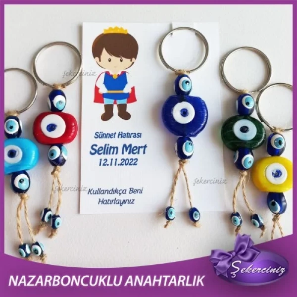 Sünnet Şekeri Nazar Boncuğu Anahtarlık - SS006
