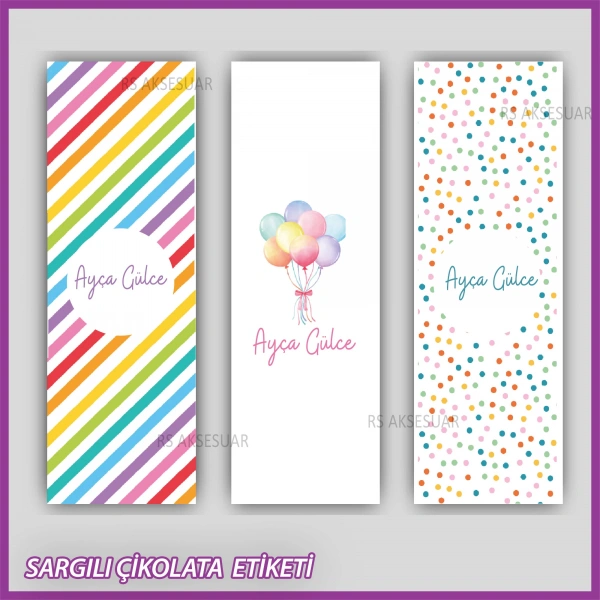 10 adet Sargılı Bebek Çikolata İsim Etiketi - Yapışkanlı Sticker -CE160