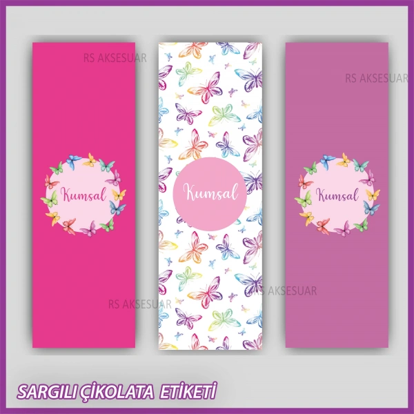10 adet Sargılı Bebek Çikolata İsim Etiketi - Yapışkanlı Sticker -CE162