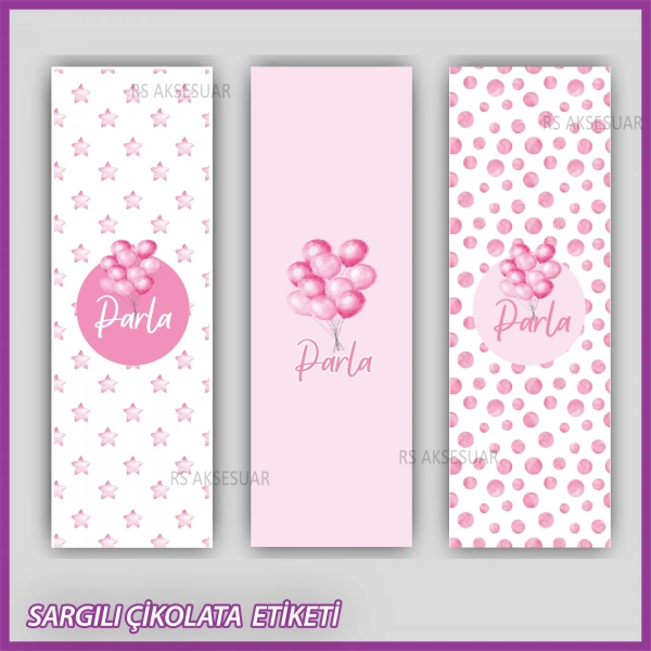 10 adet Sargılı Bebek Çikolata İsim Etiketi - Yapışkanlı Sticker -CE168