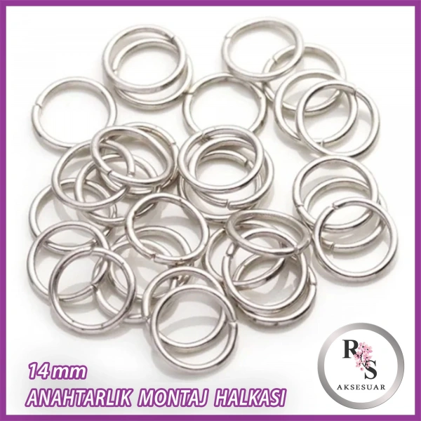 100 adet 10mm. Montaj Halkası - Gümüş Renkli Takı Halkası