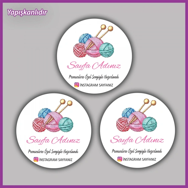 15 adet - 5 cm Kişiye Özel Logolu Etiket - BS058