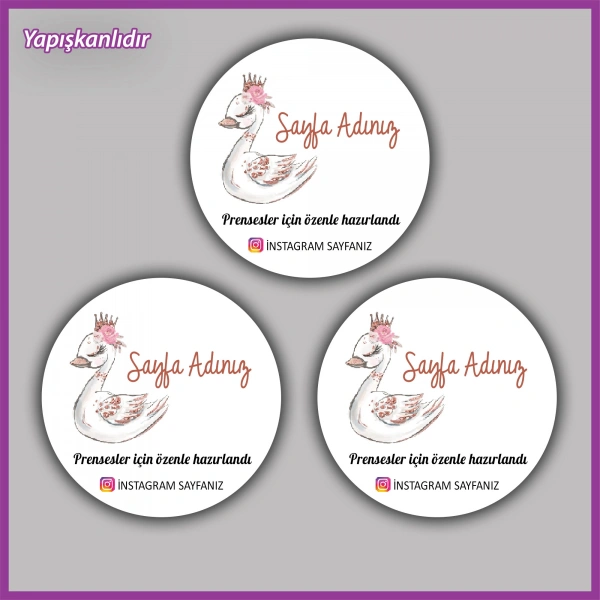 15 adet - 5 cm Kişiye Özel Logolu Etiket - BS158