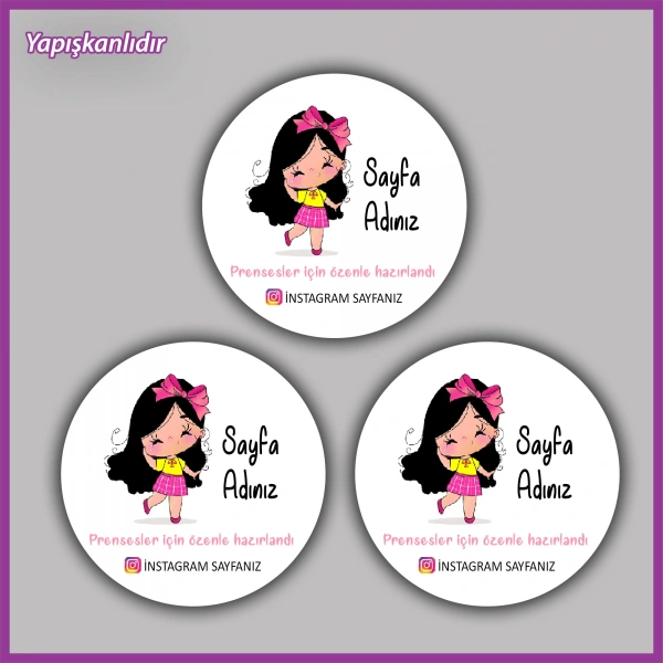 15 adet - 5 cm Kişiye Özel Logolu Etiket - BS178