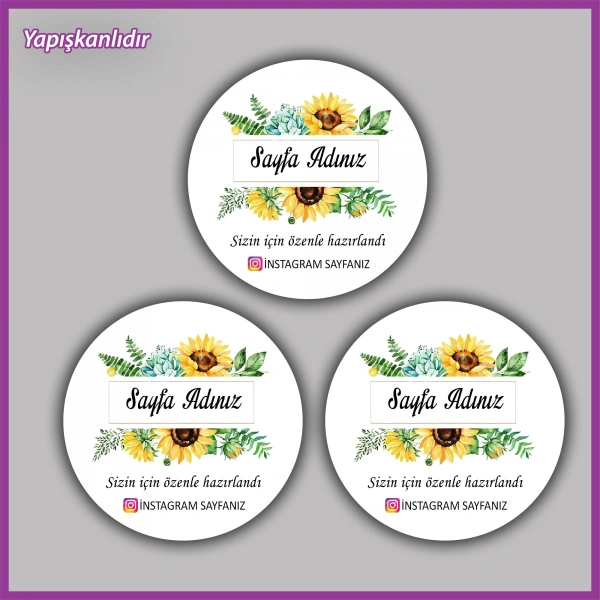 15 adet - 5 cm Kişiye Özel Logolu Etiket - BS198