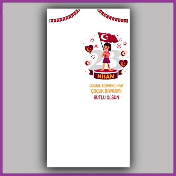 23 Nisan Çocuk Bayramı Temalı Anahtarlık Kartı - ÇB16