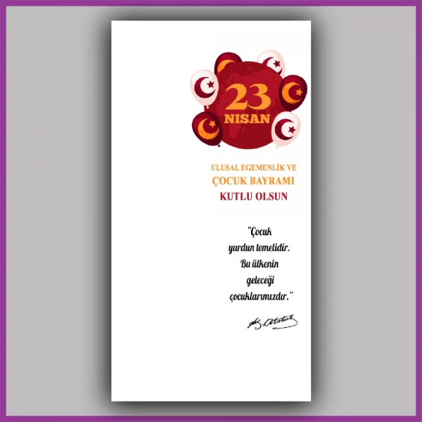 23 Nisan Çocuk Bayramı Temalı Anahtarlık Kartı - ÇB11