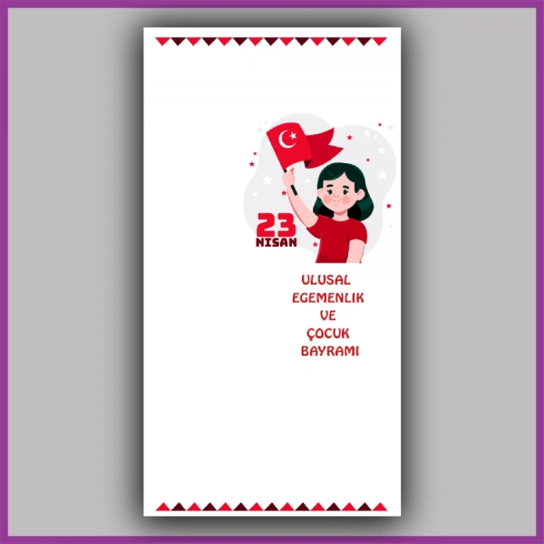 23 Nisan Çocuk Bayramı Temalı Anahtarlık Kartı - ÇB26