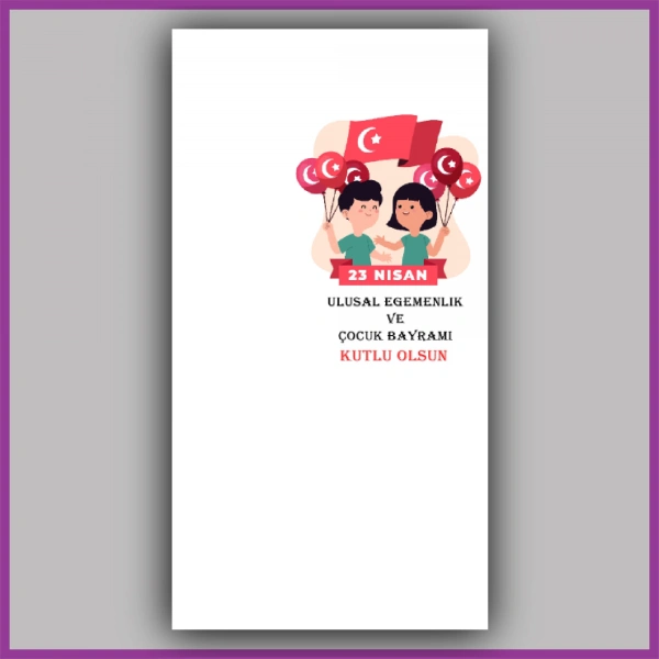23 Nisan Çocuk Bayramı Temalı Anahtarlık Kartı - ÇB30