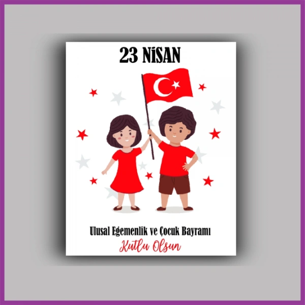 23 Nisan Çocuk Bayramı Temalı Bileklik Kartı - ÇB22