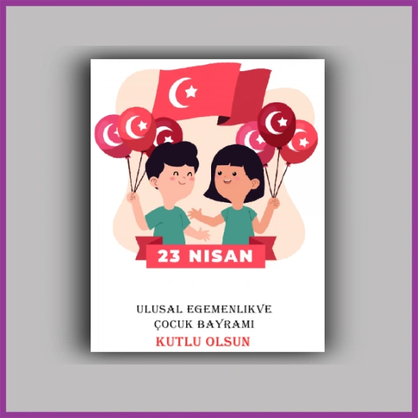 23 Nisan Çocuk Bayramı Temalı Bileklik Kartı - ÇB31