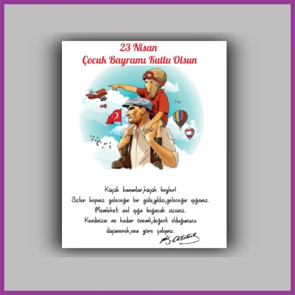 23 Nisan Çocuk Bayramı Temalı Bileklik Kartı - ÇB41