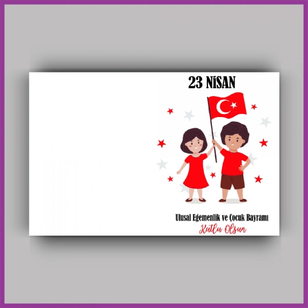23 Nisan Çocuk Bayramı Temalı Yıldız Anahtarlık Kartı - ÇB23