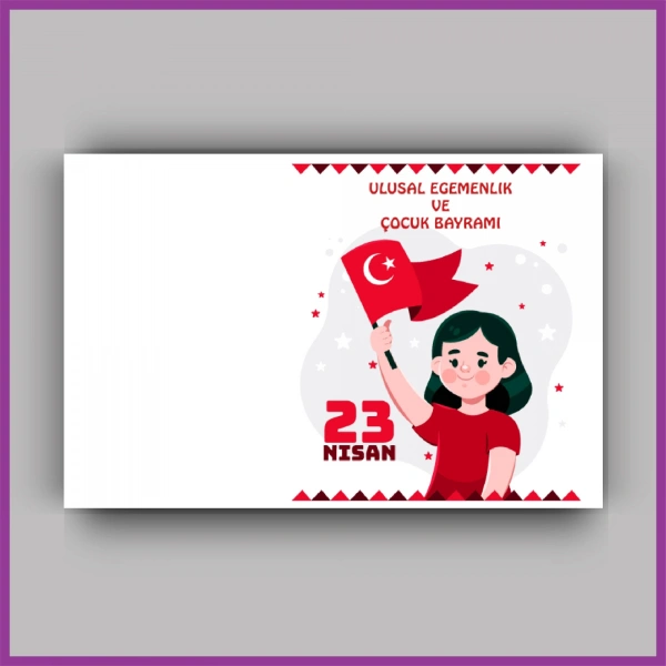 23 Nisan Çocuk Bayramı Temalı Yıldız Anahtarlık Kartı - ÇB28