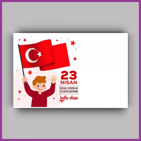 23 Nisan Çocuk Bayramı Temalı Yıldız Anahtarlık Kartı - ÇB48