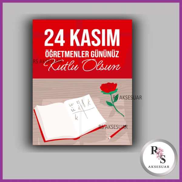 24 Kasım Öğretmenler Günü Hediyelik Bileklik İsim Kartı - ÖG01
