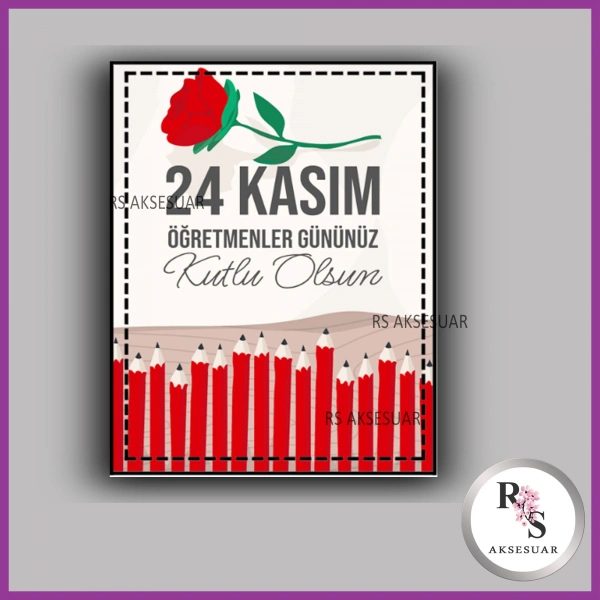 24 Kasım Öğretmenler Günü Hediyelik Bileklik İsim Kartı - ÖG02