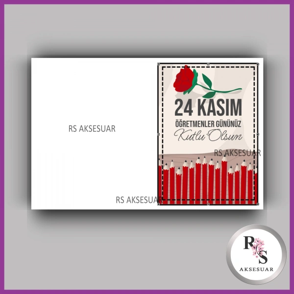 24 Kasım Öğretmenler Günü Hediyelik İsim Kartı - ÖG08