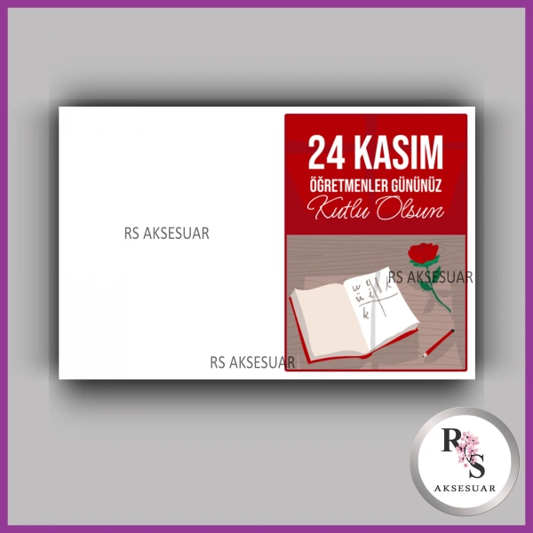 24 Kasım Öğretmenler Günü Hediyelik İsim Kartı - ÖG07