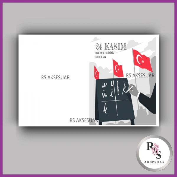 24 Kasım Öğretmenler Günü Hediyelik İsim Kartı - ÖG09