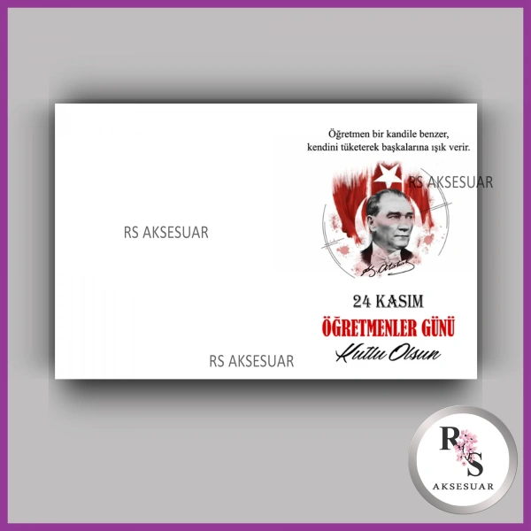 24 Kasım Öğretmenler Günü Hediyelik İsim Kartı - ÖG10
