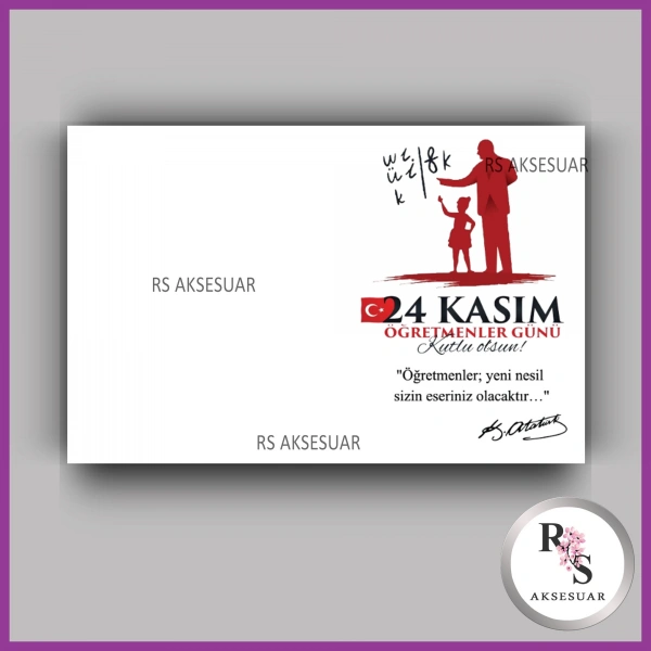 24 Kasım Öğretmenler Günü Hediyelik İsim Kartı - ÖG11