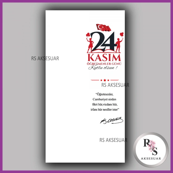 24 Kasım Öğretmenler Günü Hediyelik İsim Kartı - ÖG13