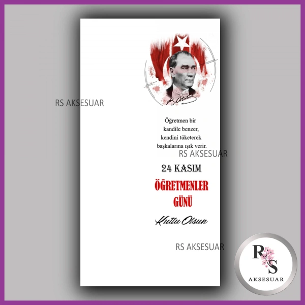 24 Kasım Öğretmenler Günü Hediyelik İsim Kartı - ÖG15