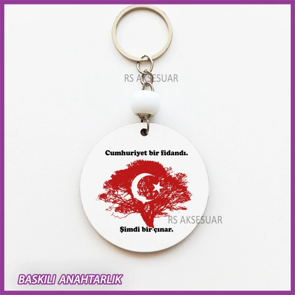 29 Ekim Cumhuriyet Bayramı Baskılı Anahtarlık
