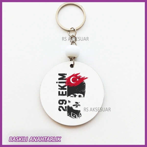 29 Ekim Cumhuriyet Bayramı Baskılı Anahtarlık