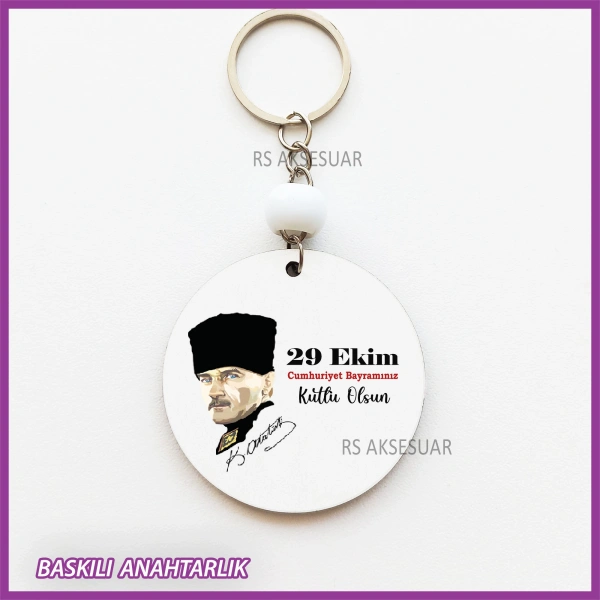 29 Ekim Cumhuriyet Bayramı Baskılı Anahtarlık